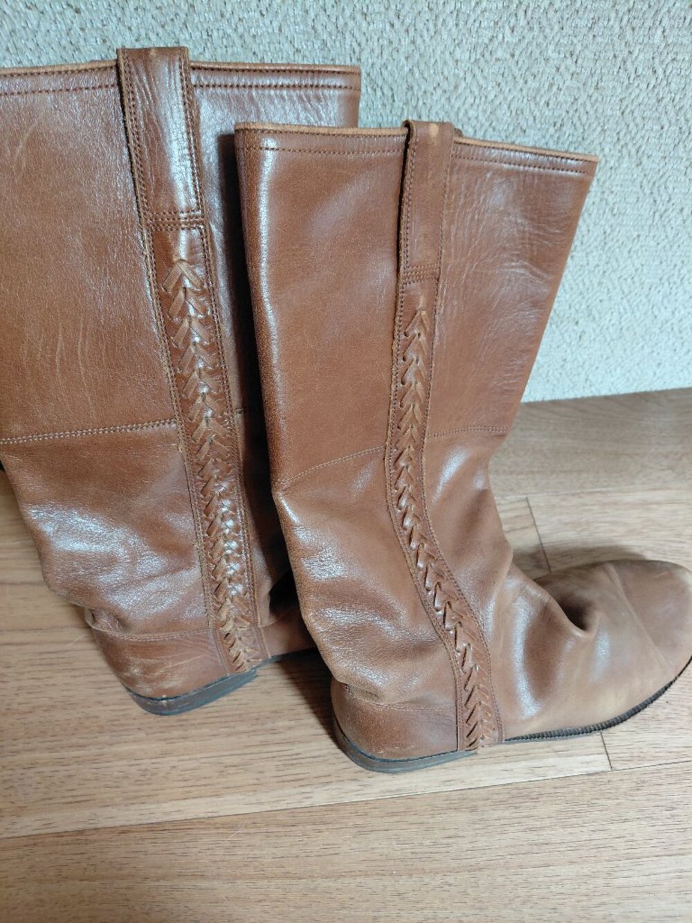 LA Mundial Brown Leather Boots Women Size 7 Western